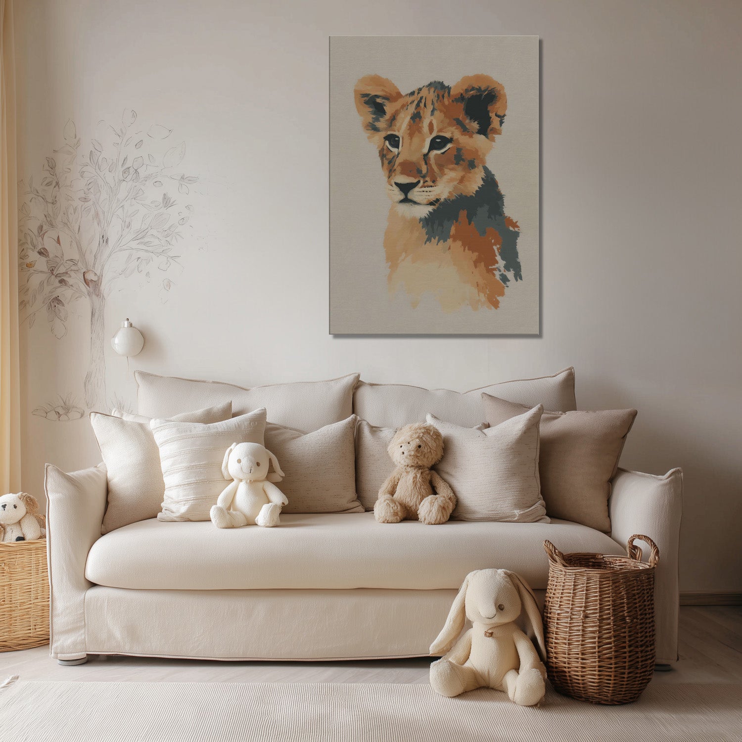 MYSTBIT ART | Young Lion Soul Canvas Print Wall Art