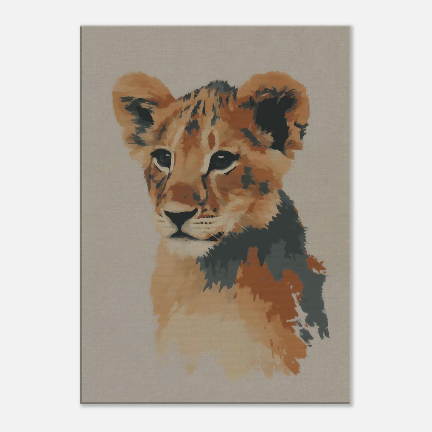 MYSTBIT ART | Young Lion Soul Canvas Print Wall Art