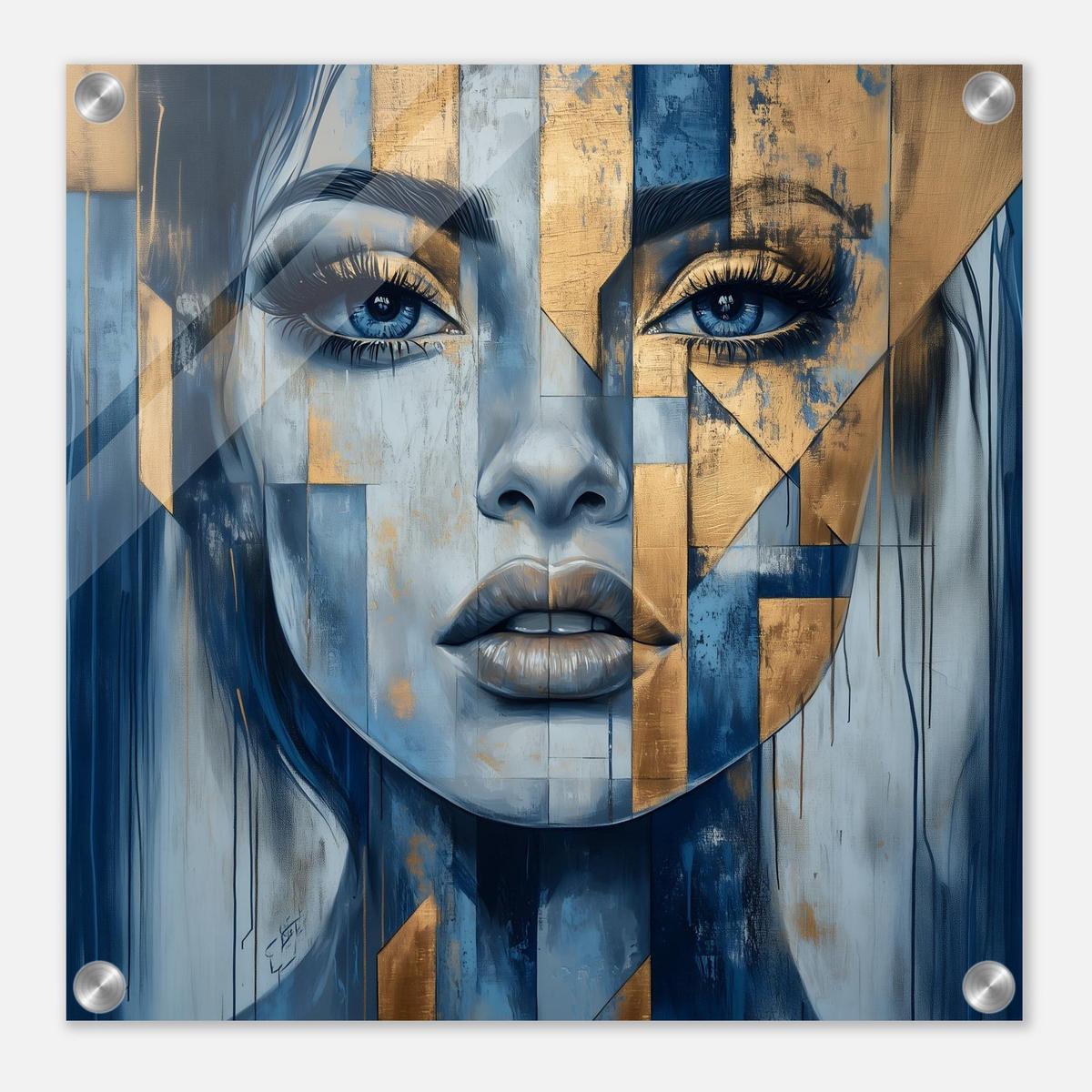 Gold and Geometry | Acrylic Glass-MystBit Store