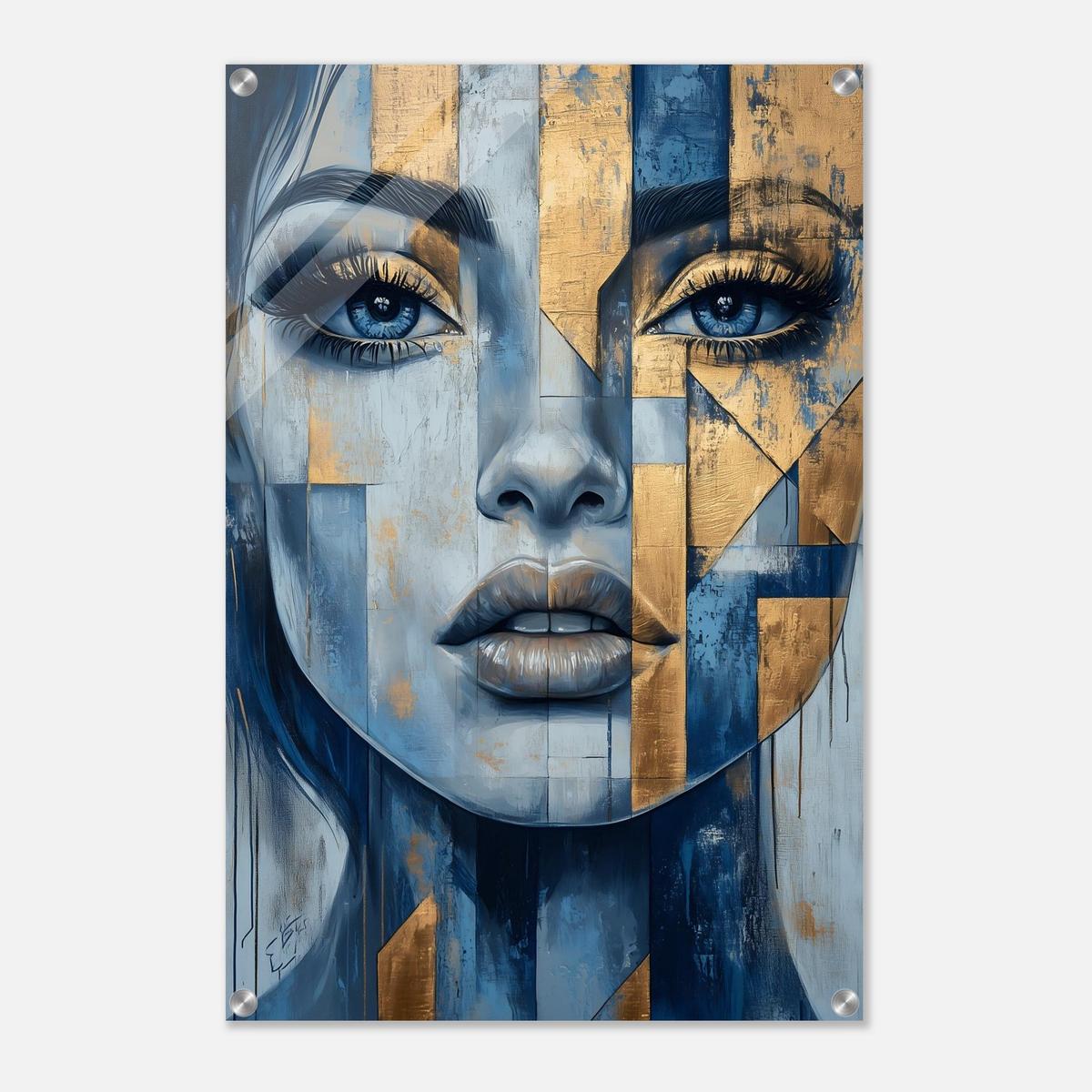 Gold and Geometry | Acrylic Glass-MystBit Store