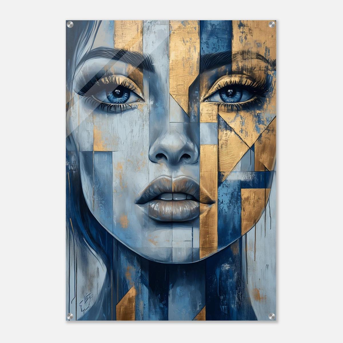 Gold and Geometry | Acrylic Glass-MystBit Store