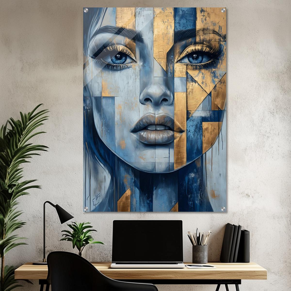 Gold and Geometry | Acrylic Glass-MystBit Store