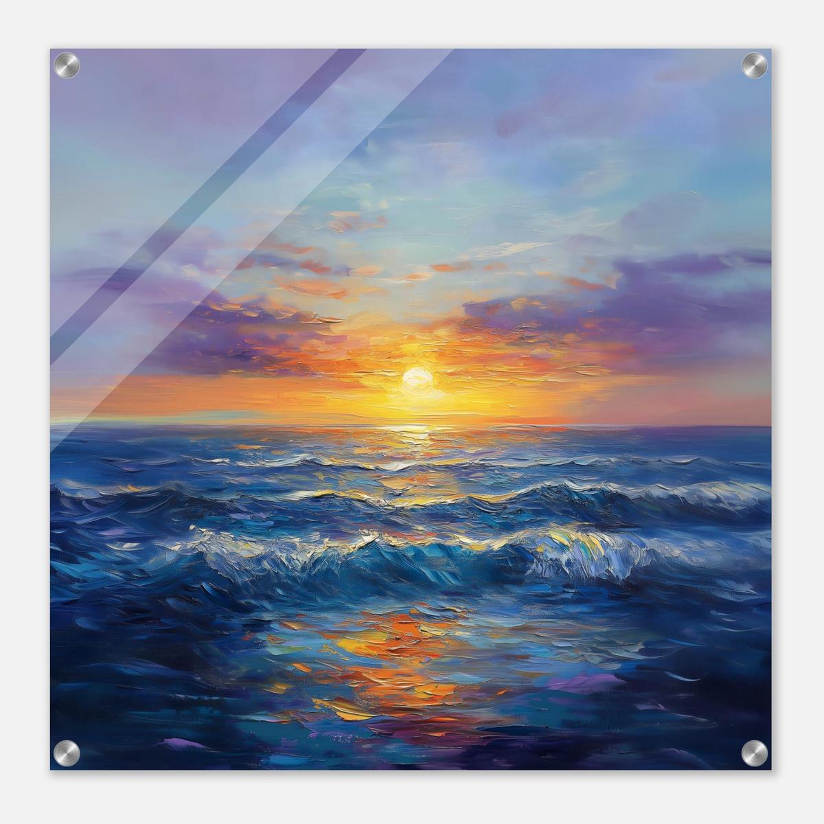 Ocean Horizon Glow | Acrylic Glass-MystBit Store
