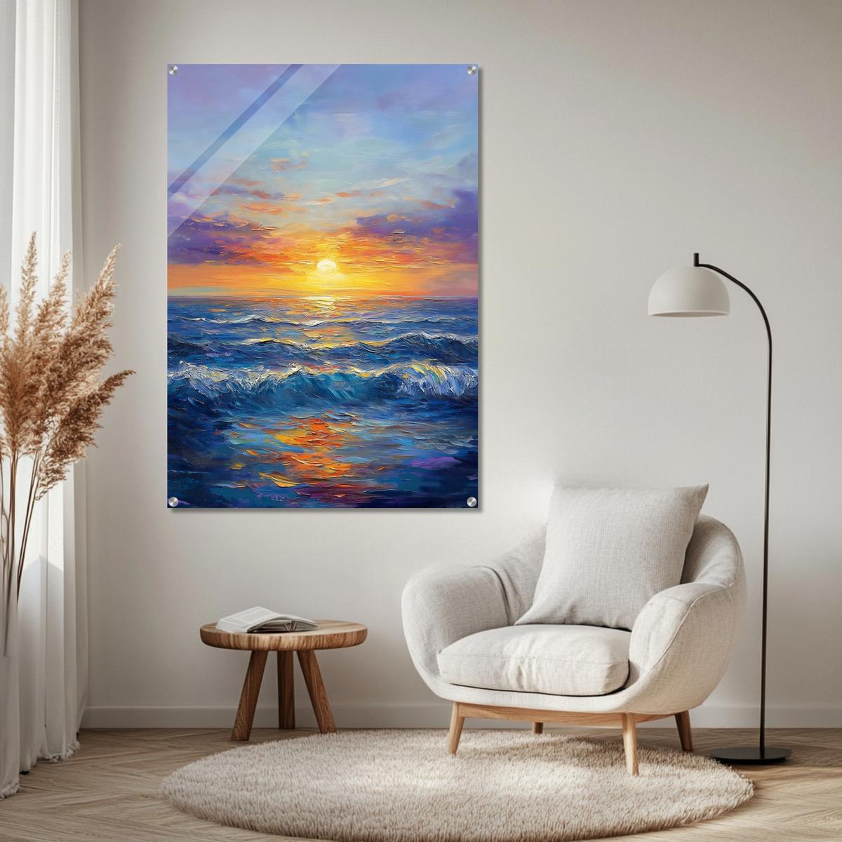 Ocean Horizon Glow | Acrylic Glass-MystBit Store