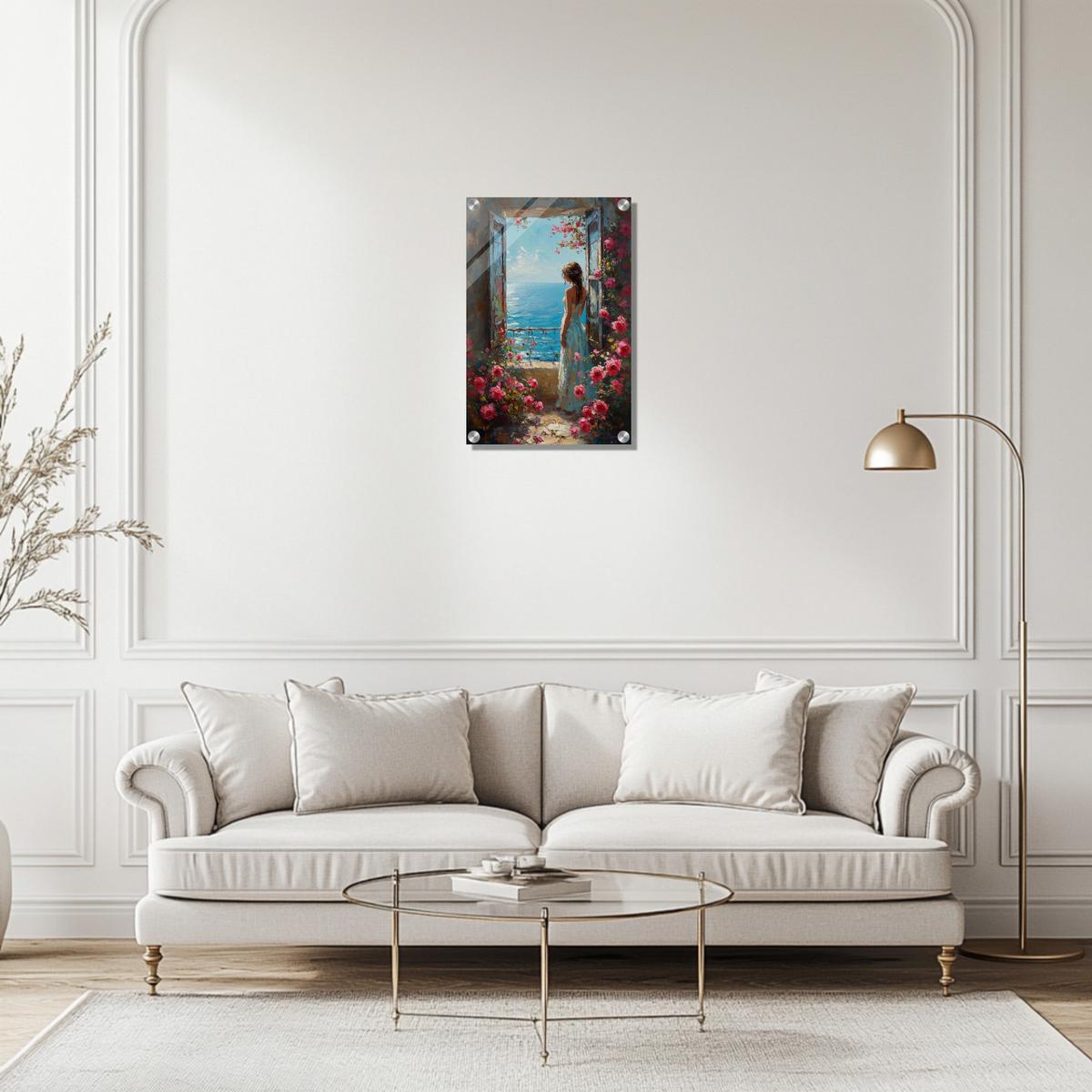 Seaside Rose Dreams | Acrylic Glass-MystBit Store