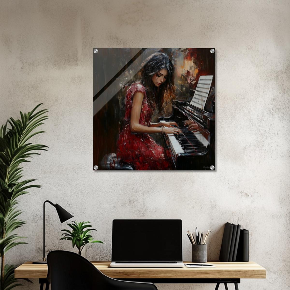 Serenade in Red | Acrylic Glass-MystBit Store