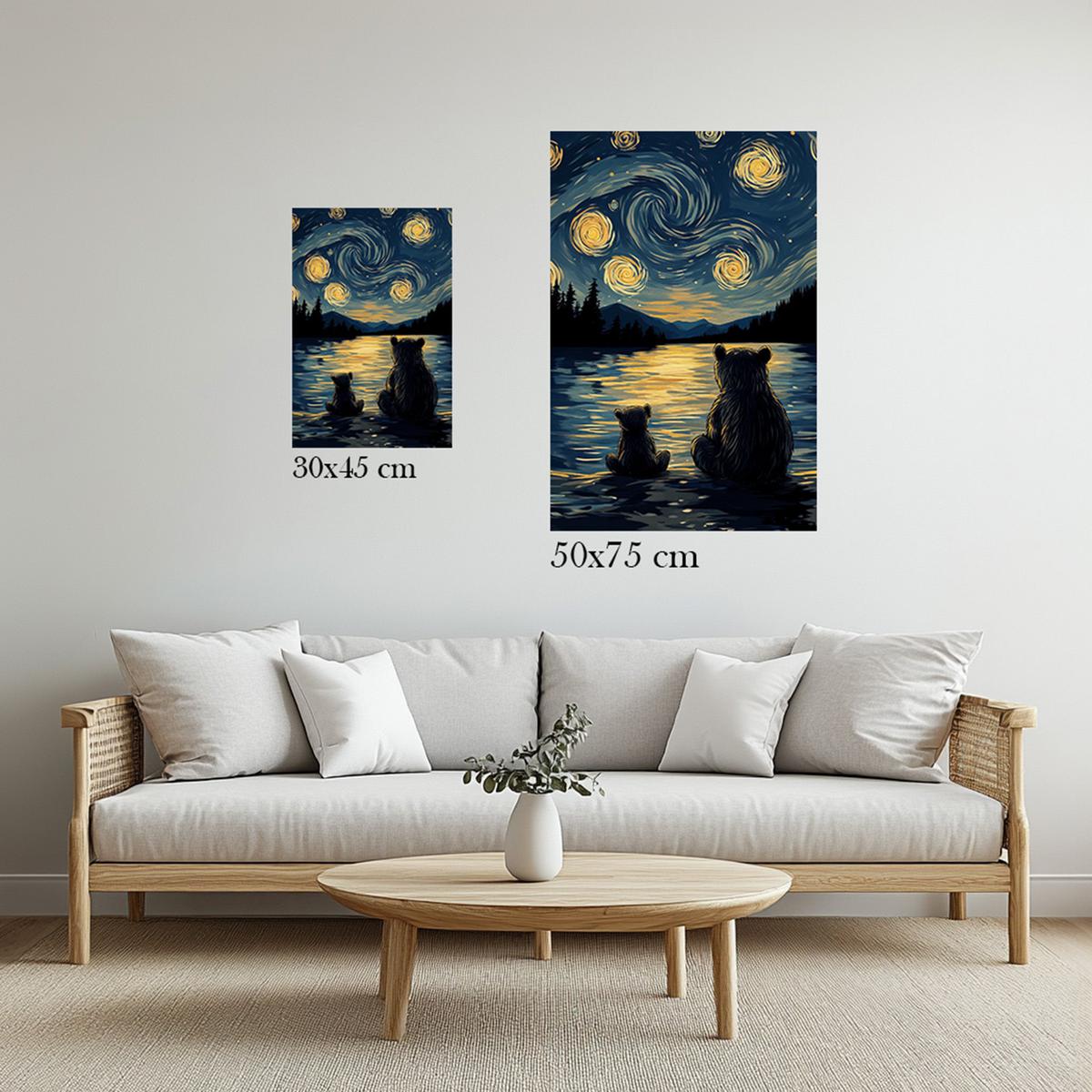 Starry Bear Night | Acrylic Glass-MystBit Store