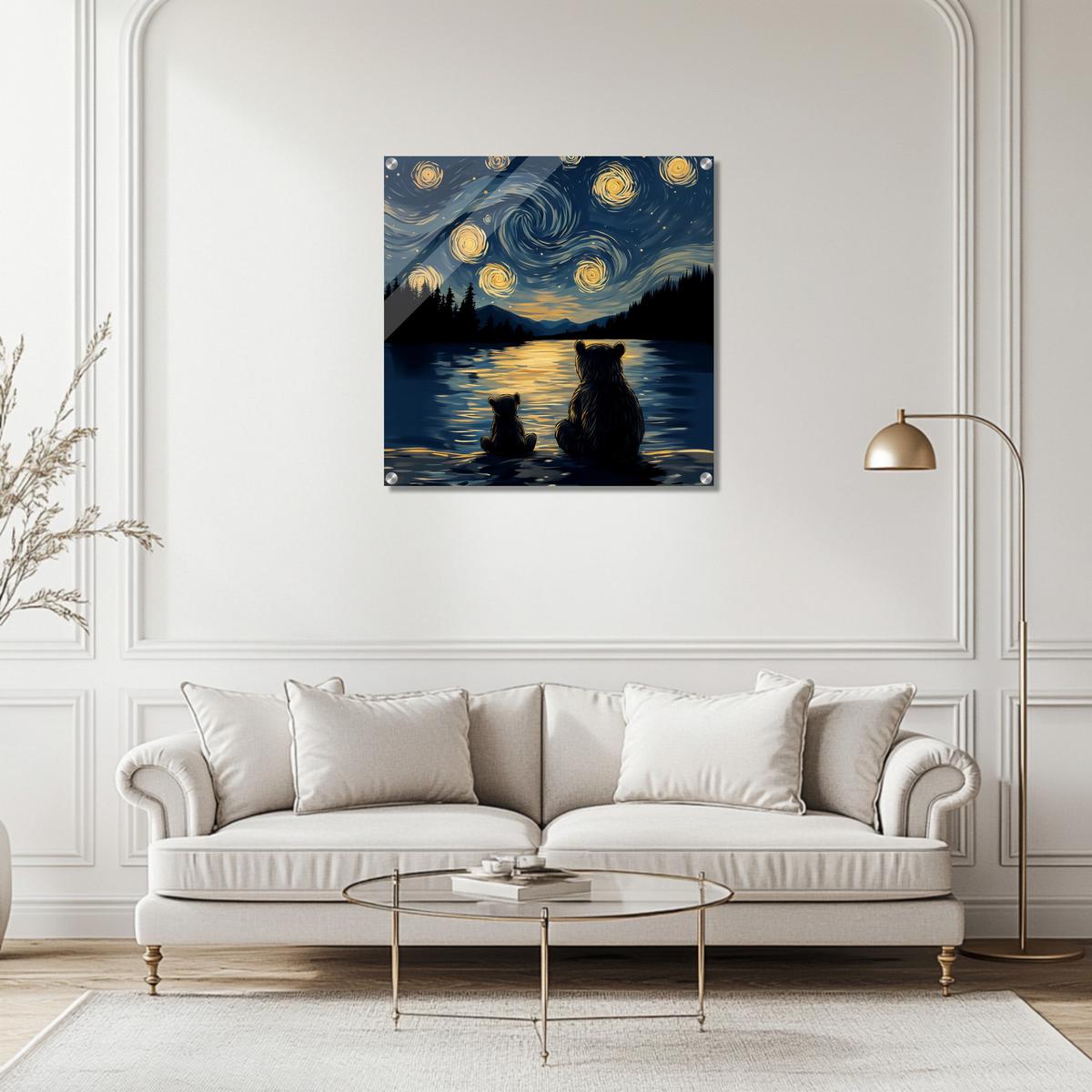Starry Bear Night | Acrylic Glass-MystBit Store