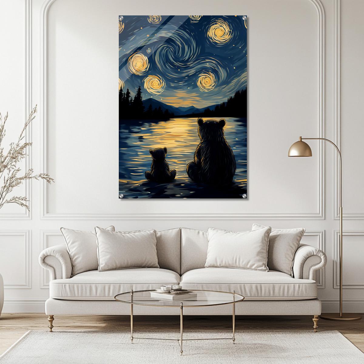 Starry Bear Night | Acrylic Glass-MystBit Store