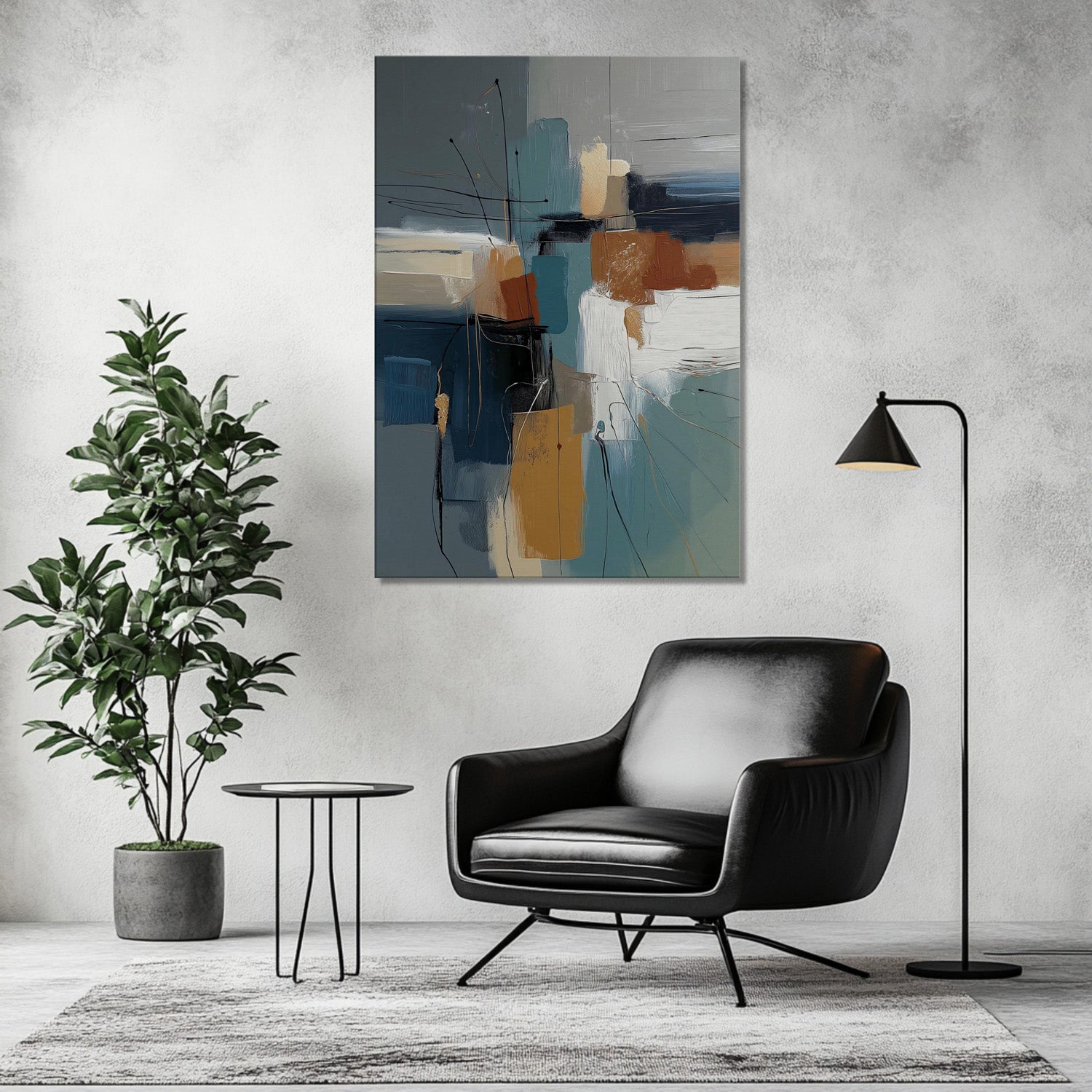 MYSTBIT ART | Abstract Geometry Canvas Print Wall Art