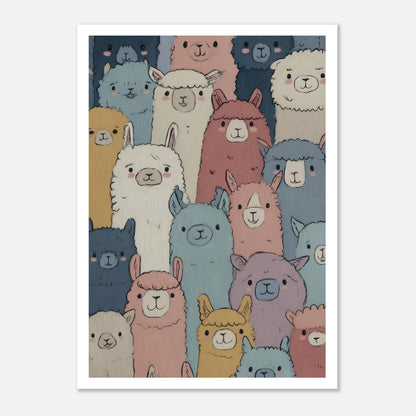 MYSTBIT ART | Alpaca Parade Art Print Wall Art