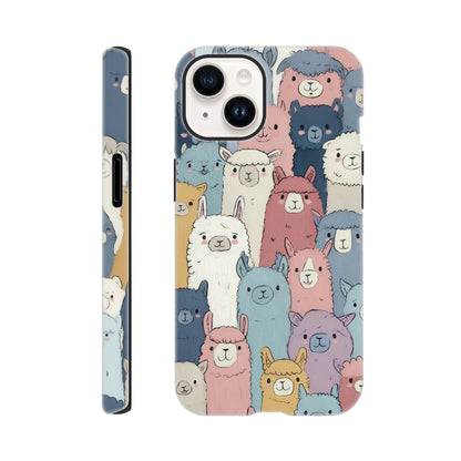 MYSTBIT ART | Alpaca Parade iPhone Case-MYSTBIT ART