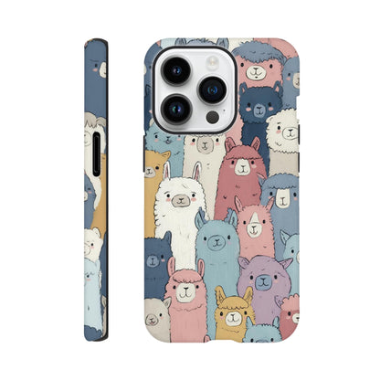 MYSTBIT ART | Alpaca Parade iPhone Case-MYSTBIT ART