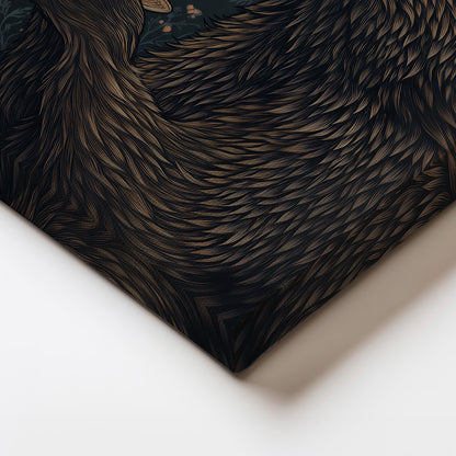 MYSTBIT ART | Bear & Tea Canvas Print Wall Art