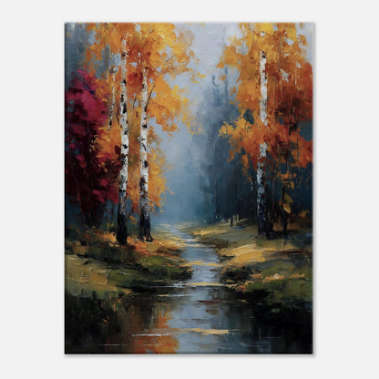 MYSTBIT ART | Birches of Firelight Canvas Print Wall Art