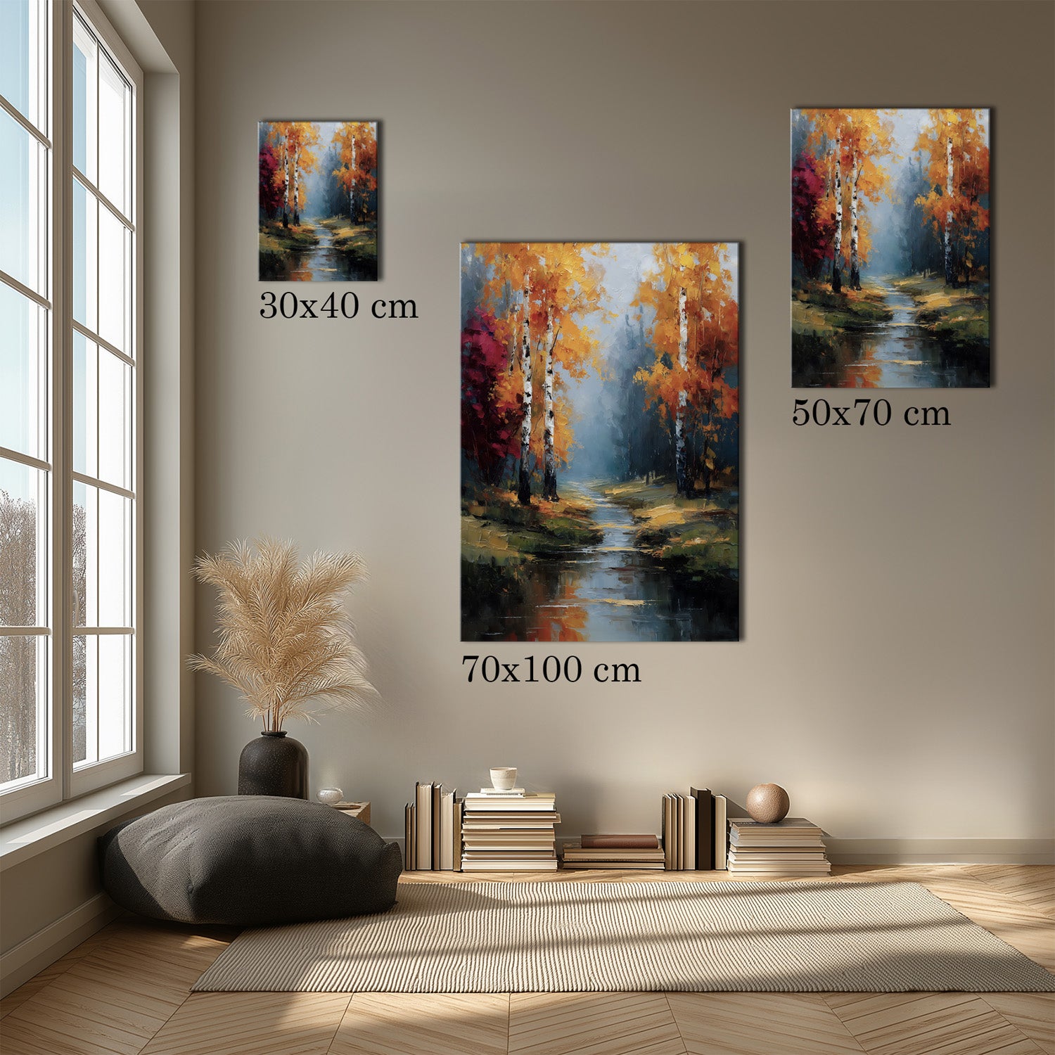 MYSTBIT ART | Birches of Firelight Canvas Print Wall Art