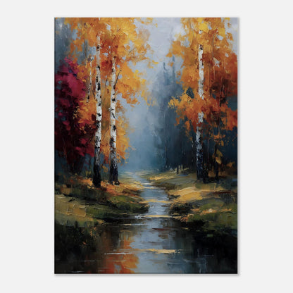 MYSTBIT ART | Birches of Firelight Canvas Print Wall Art