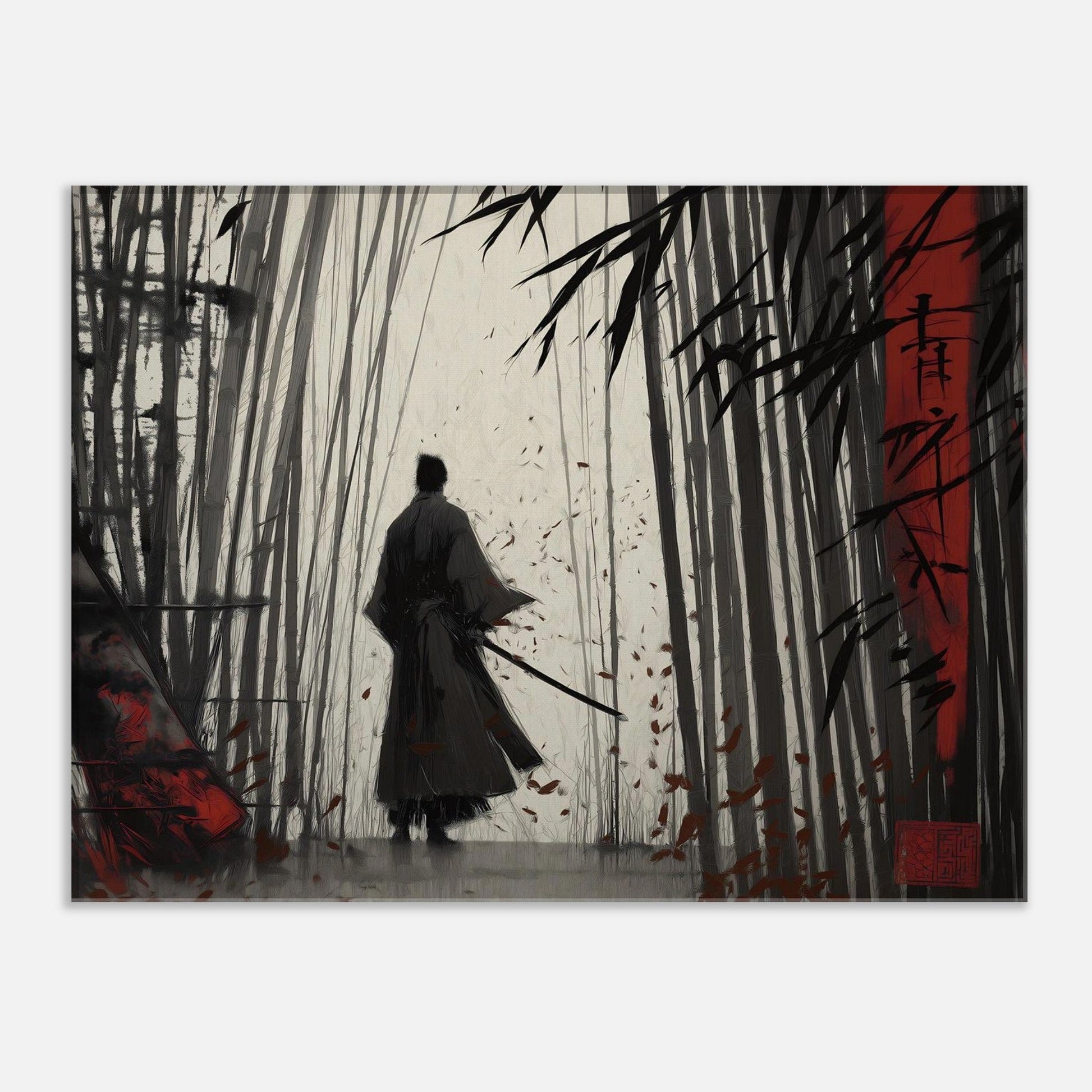 MYSTBIT ART | Blood & Bamboo Canvas Print Wall Art