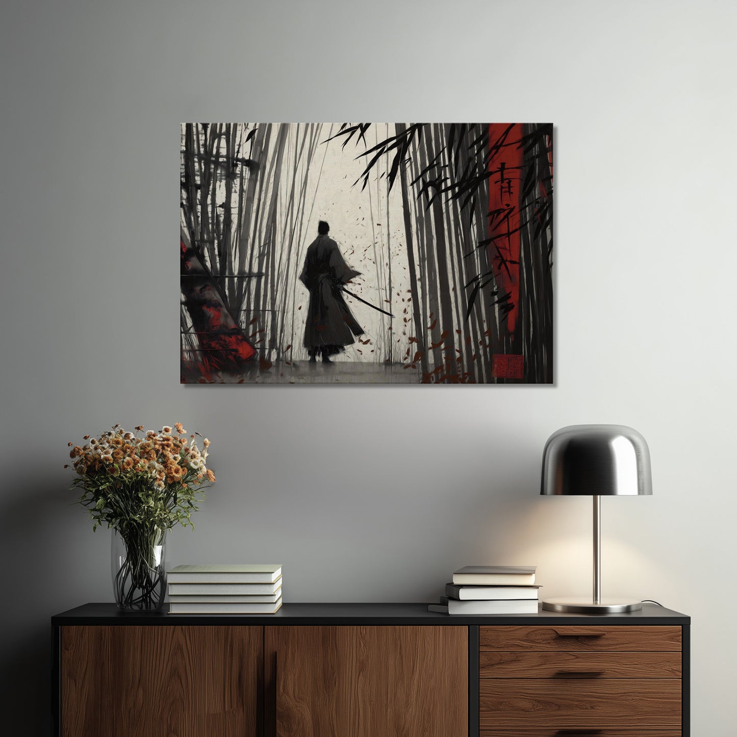 MYSTBIT ART | Blood & Bamboo Canvas Print Wall Art