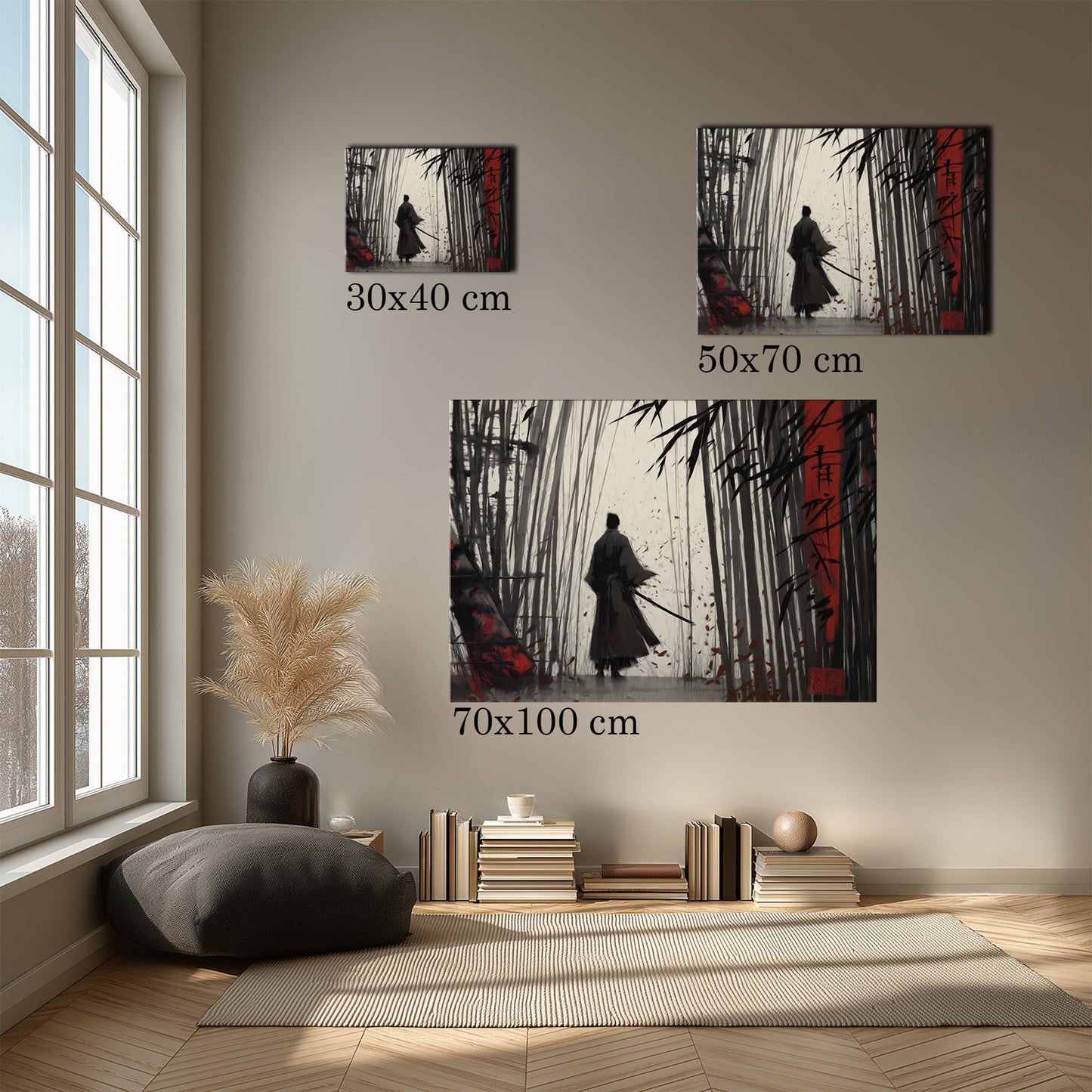 MYSTBIT ART | Blood & Bamboo Canvas Print Wall Art