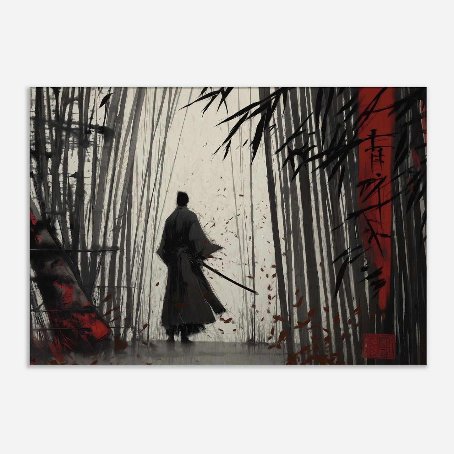 MYSTBIT ART | Blood & Bamboo Canvas Print Wall Art