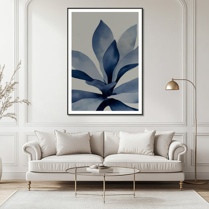 MYSTBIT ART | Blue Leaves No1 Art Print Wall Art