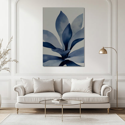 MYSTBIT ART | Blue Leaves No1 Canvas Print Wall Art