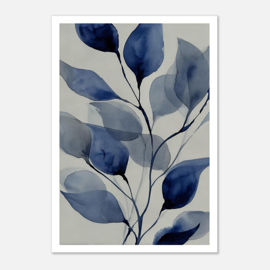 MYSTBIT ART | Blue Leaves No2 Art Print Wall Art