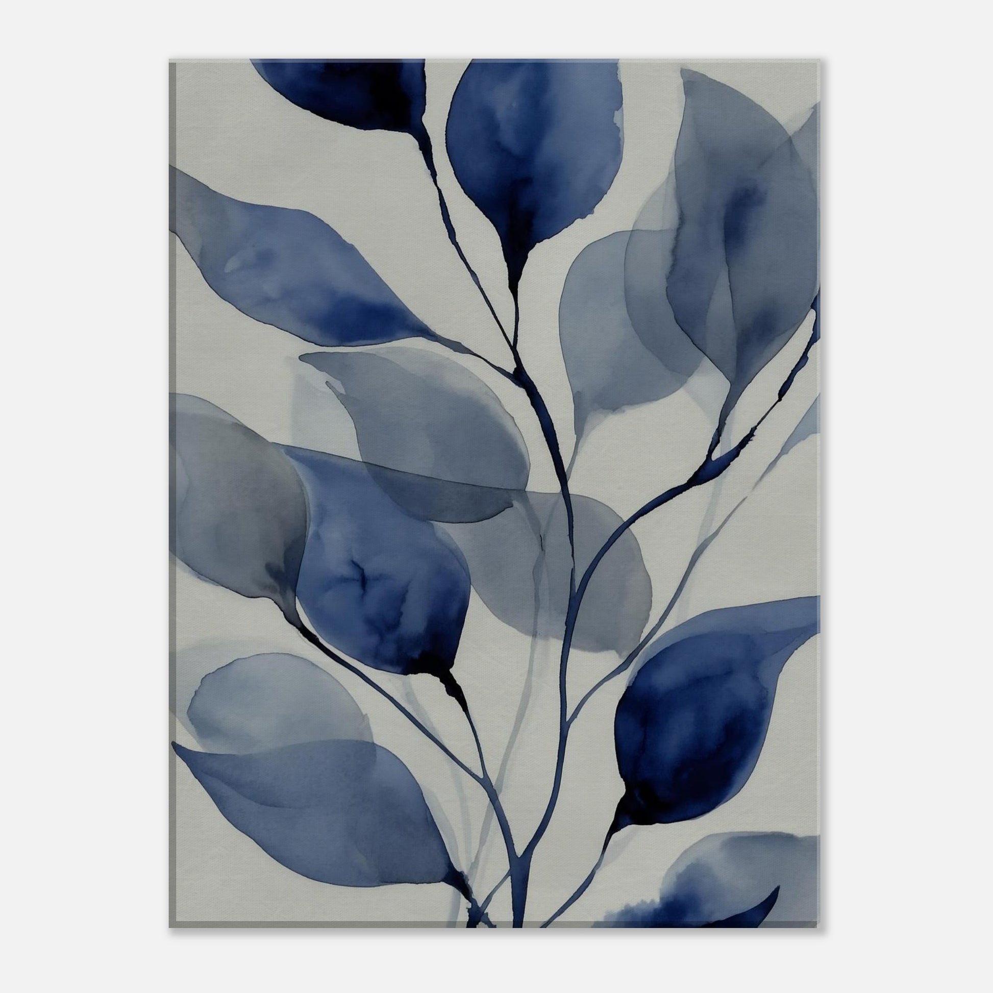 MYSTBIT ART | Blue Leaves No2 Canvas Print Wall Art