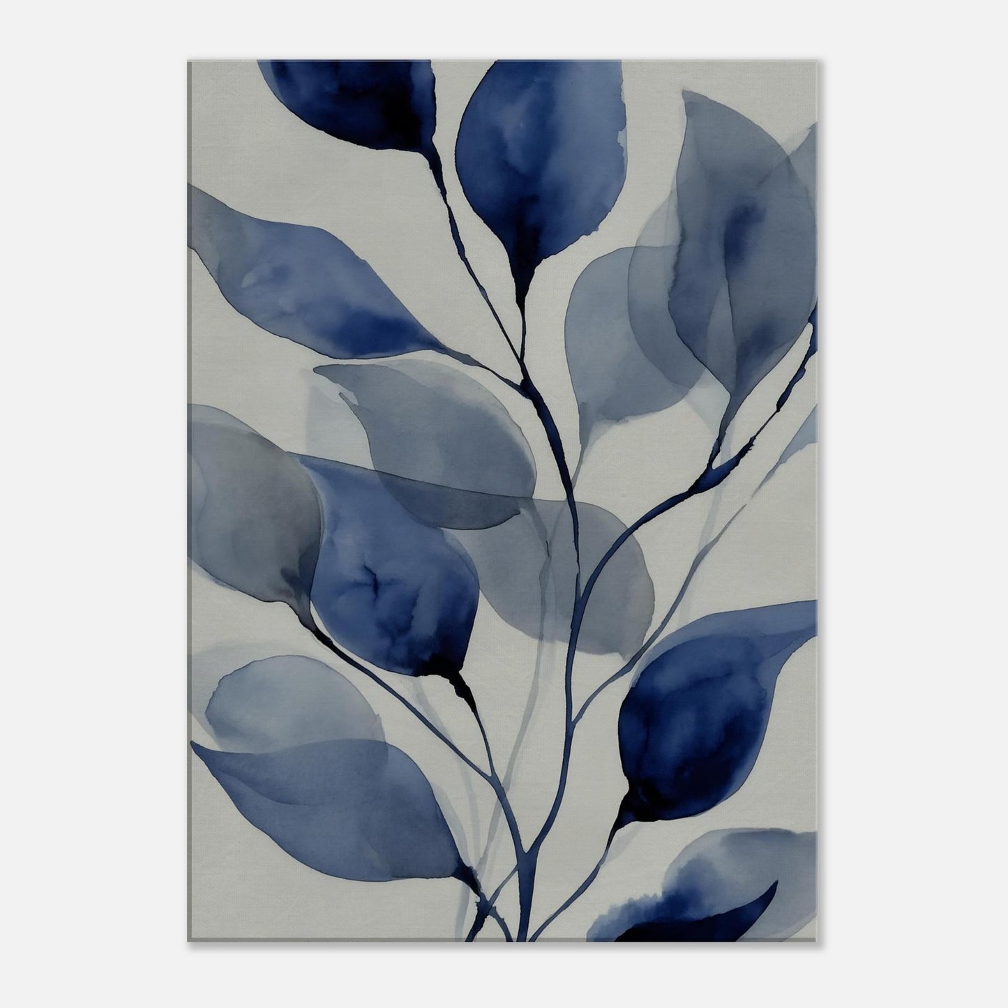 MYSTBIT ART | Blue Leaves No2 Canvas Print Wall Art