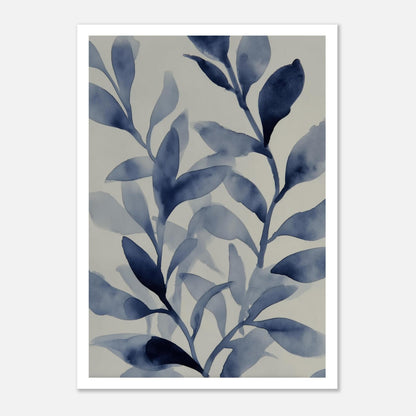 MYSTBIT ART | Blue Leaves No3 Art Print Wall Art