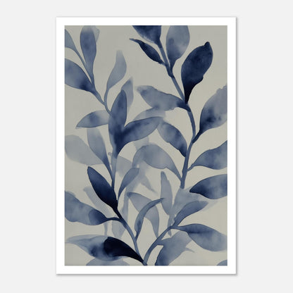 MYSTBIT ART | Blue Leaves No3 Art Print Wall Art