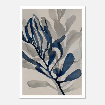 MYSTBIT ART | Blue Leaves No4 Art Print Wall Art