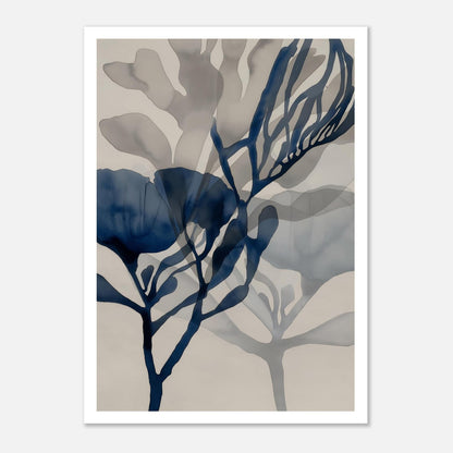 MYSTBIT ART | Blue Leaves No5 Art Print Wall Art