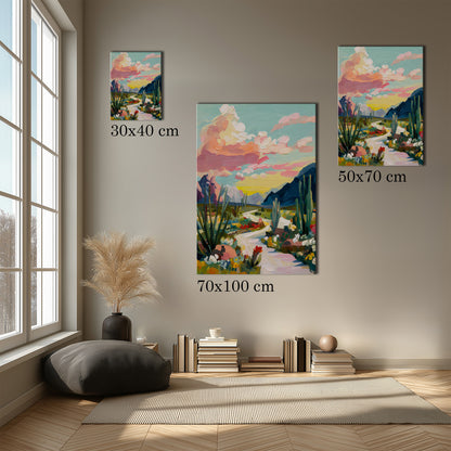 MYSTBIT ART | Cactus Garden Canvas Print Wall Art