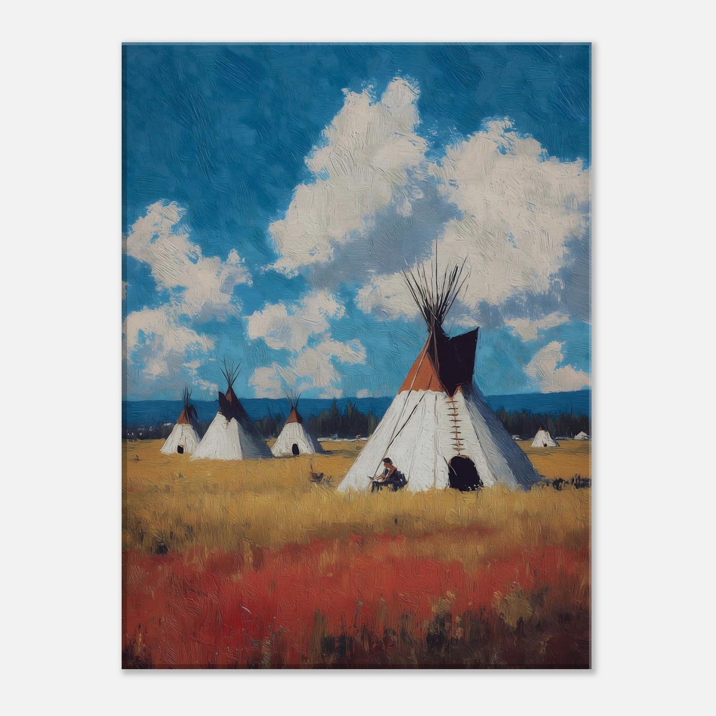 MYSTBIT ART | Campfire Horizon Canvas Print Wall Art