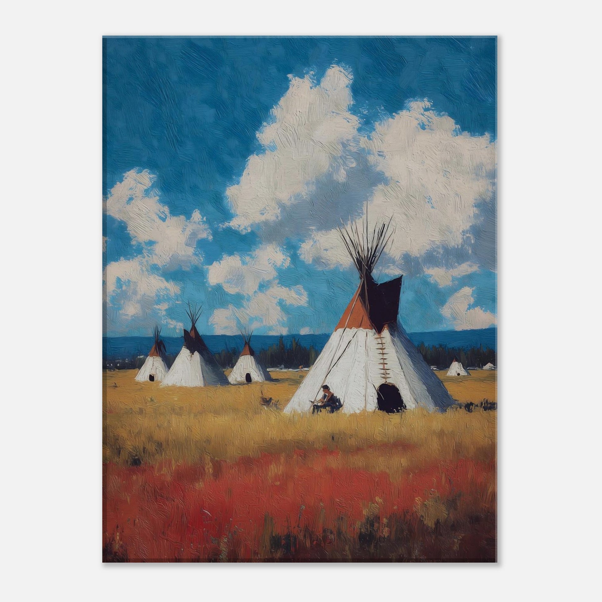MYSTBIT ART | Campfire Horizon Canvas Print Wall Art