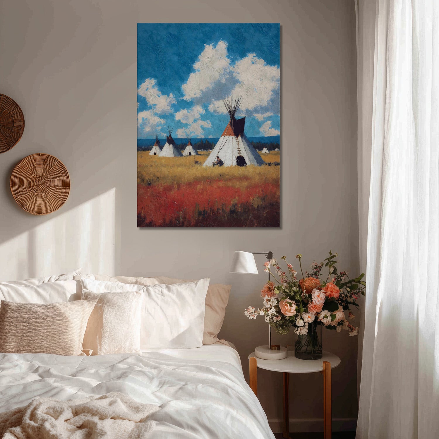 MYSTBIT ART | Campfire Horizon Canvas Print Wall Art