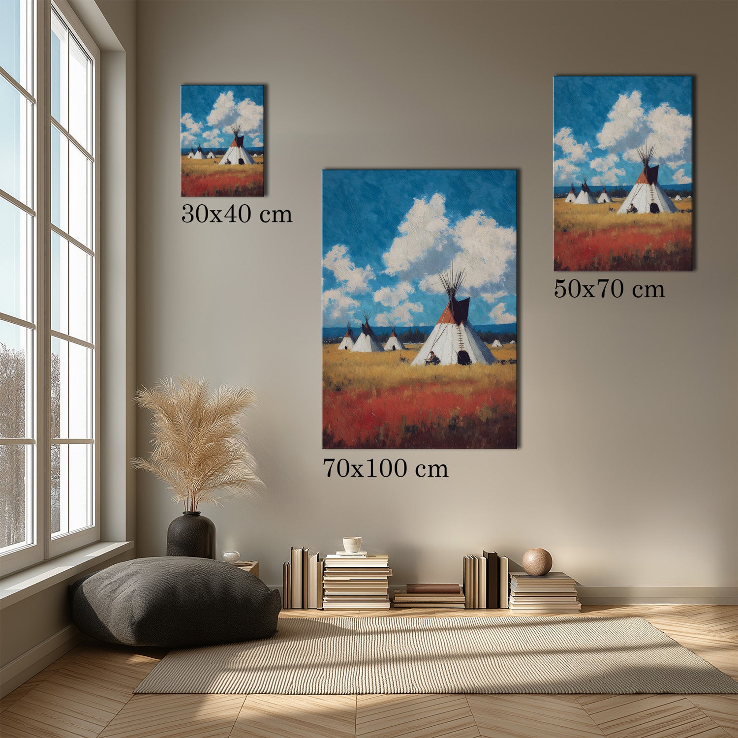 MYSTBIT ART | Campfire Horizon Canvas Print Wall Art