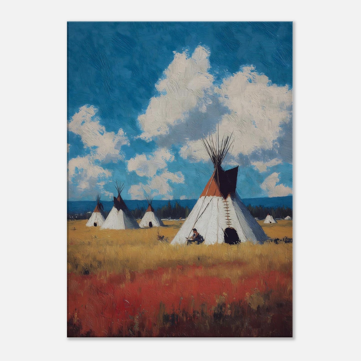 MYSTBIT ART | Campfire Horizon Canvas Print Wall Art