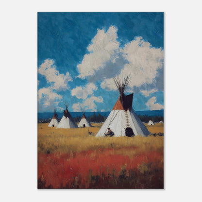 MYSTBIT ART | Campfire Horizon Canvas Print Wall Art