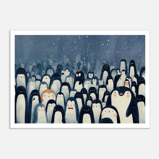 MYSTBIT ART | Chilling Penguin Club Art Print Wall Art