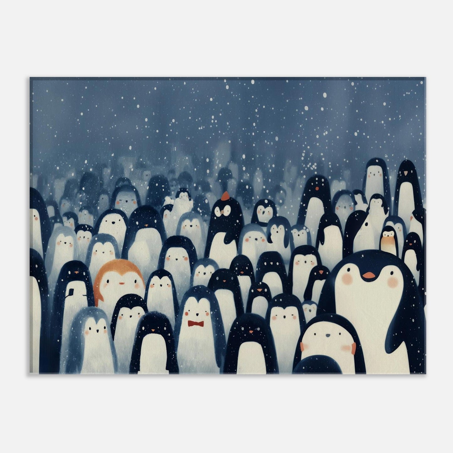 MYSTBIT ART | Chilling Penguin Club Canvas Print Wall Art