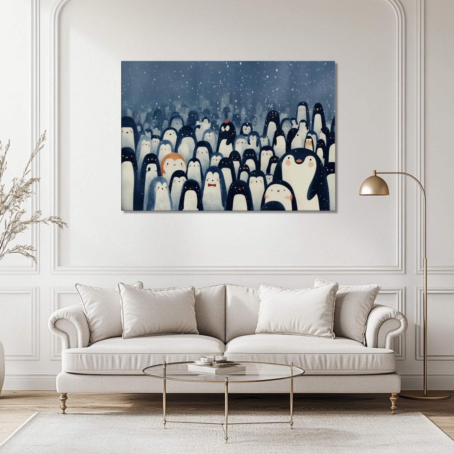 MYSTBIT ART | Chilling Penguin Club Canvas Print Wall Art