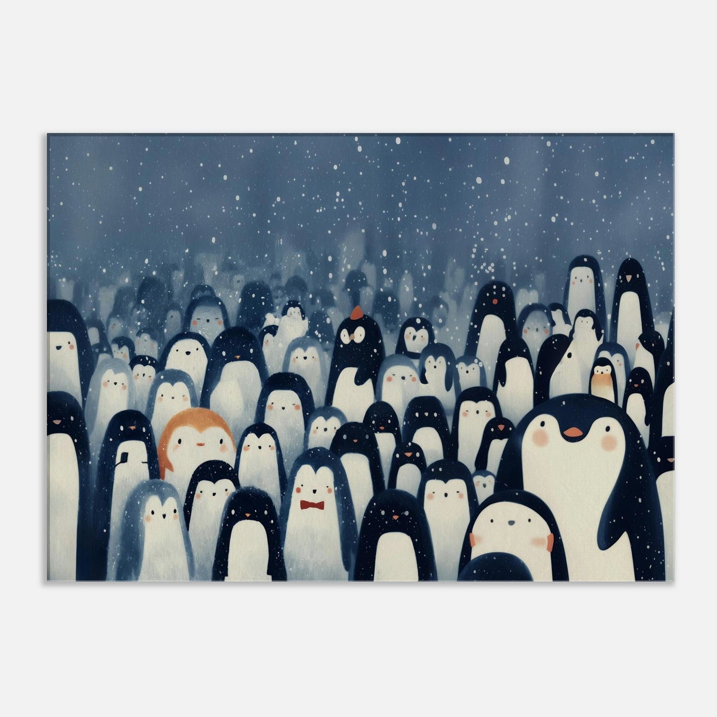 MYSTBIT ART | Chilling Penguin Club Canvas Print Wall Art