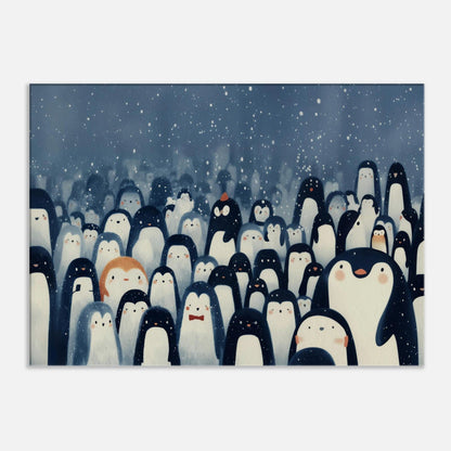 MYSTBIT ART | Chilling Penguin Club Canvas Print Wall Art