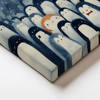 MYSTBIT ART | Chilling Penguin Club Canvas Print Wall Art