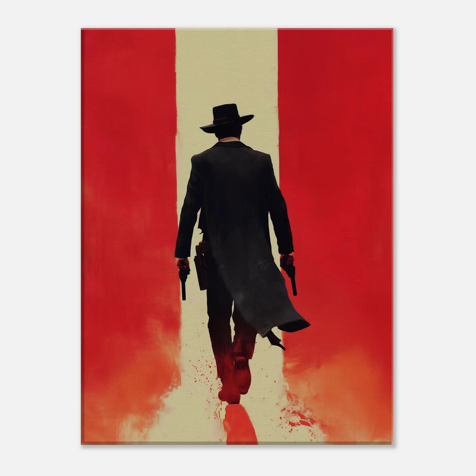 MYSTBIT ART | Crimson Justice Canvas Print Wall Art