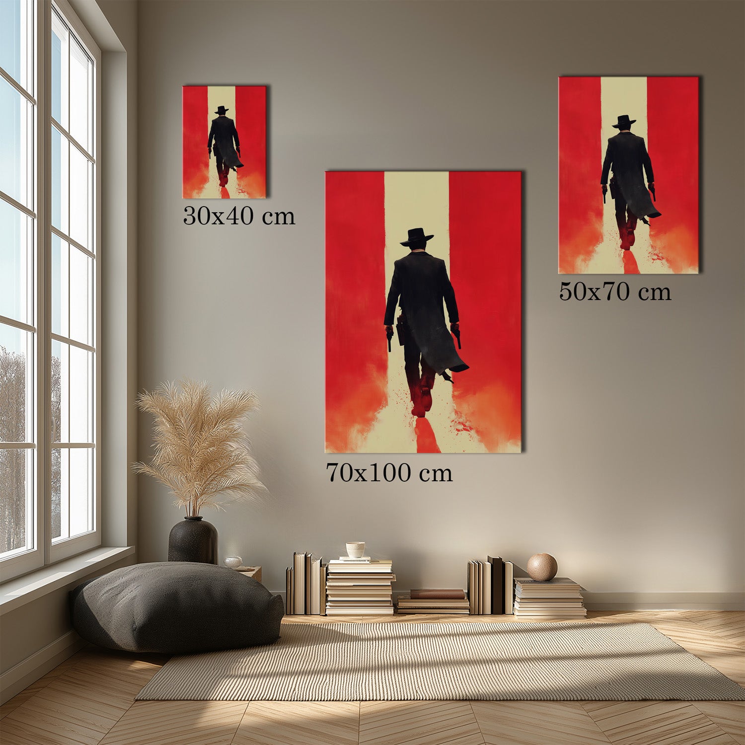 MYSTBIT ART | Crimson Justice Canvas Print Wall Art