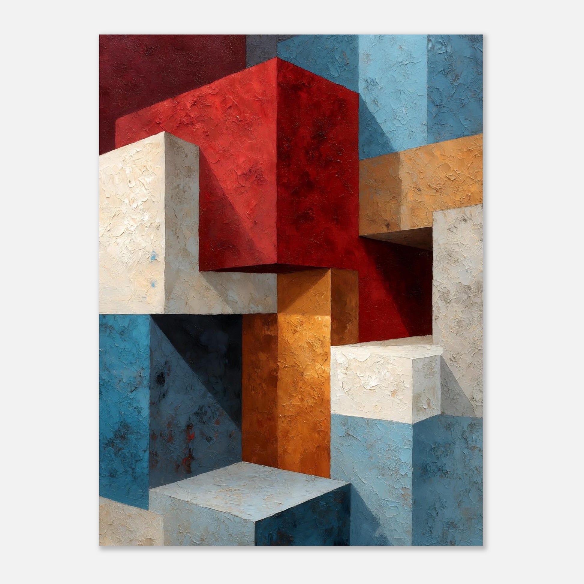 MYSTBIT ART | Cubist Cascade Art Print Wall Art